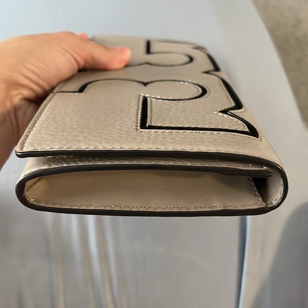 Tory Burch Gray Cream Clutch - Picture 6 of 9